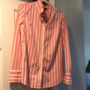 Pink striped blouse